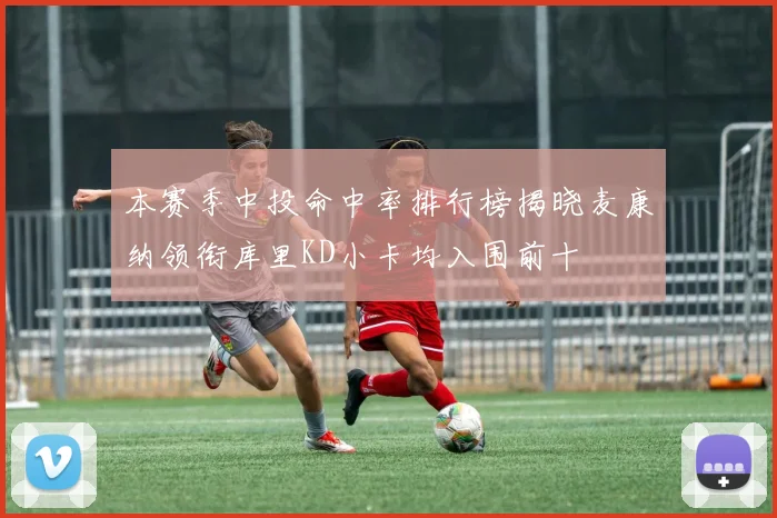 本赛季中投命中率排行榜揭晓麦康纳领衔库里KD小卡均入围前十